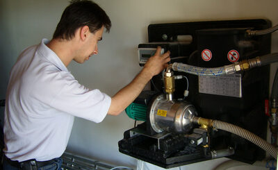 Mise en service d'un gestionnaire d'eau de pluie Wilo